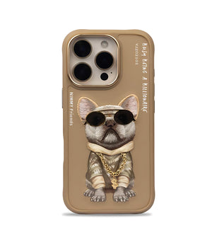 Nimmy Glasses Cute Series Little Rich Tycoon Phone Case Cover for iPhone 16 Pro Max
