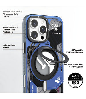 Cyberpunk 360° Spin Magnetic Stand With MagSafe Phone Case Cover for iPhone