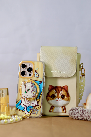 Bucksaa Happy Hour Kitty MagSafe Phone Case Cover for iPhone 15 Pro Max