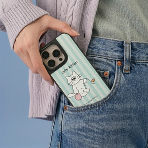 Cute Kitten Leather Phone Case Cover for iPhone