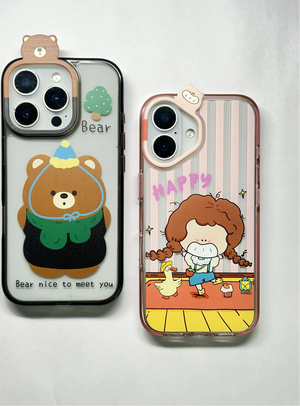 Bucksaa Happy Girl Soft Phone Case Cover for iPhone 16