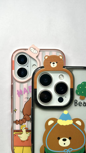 Bucksaa Bear Soft Phone Case Cover for iPhone 16 Pro Max