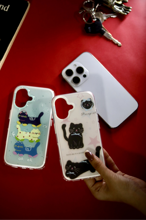 Bucksaa Midnight Meow Phone Case Cover for iPhone 16 Pro