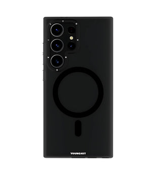 Hidden Sand Matte Texture Magsafe Phone Case Cover for Samsung S24 ultra Black