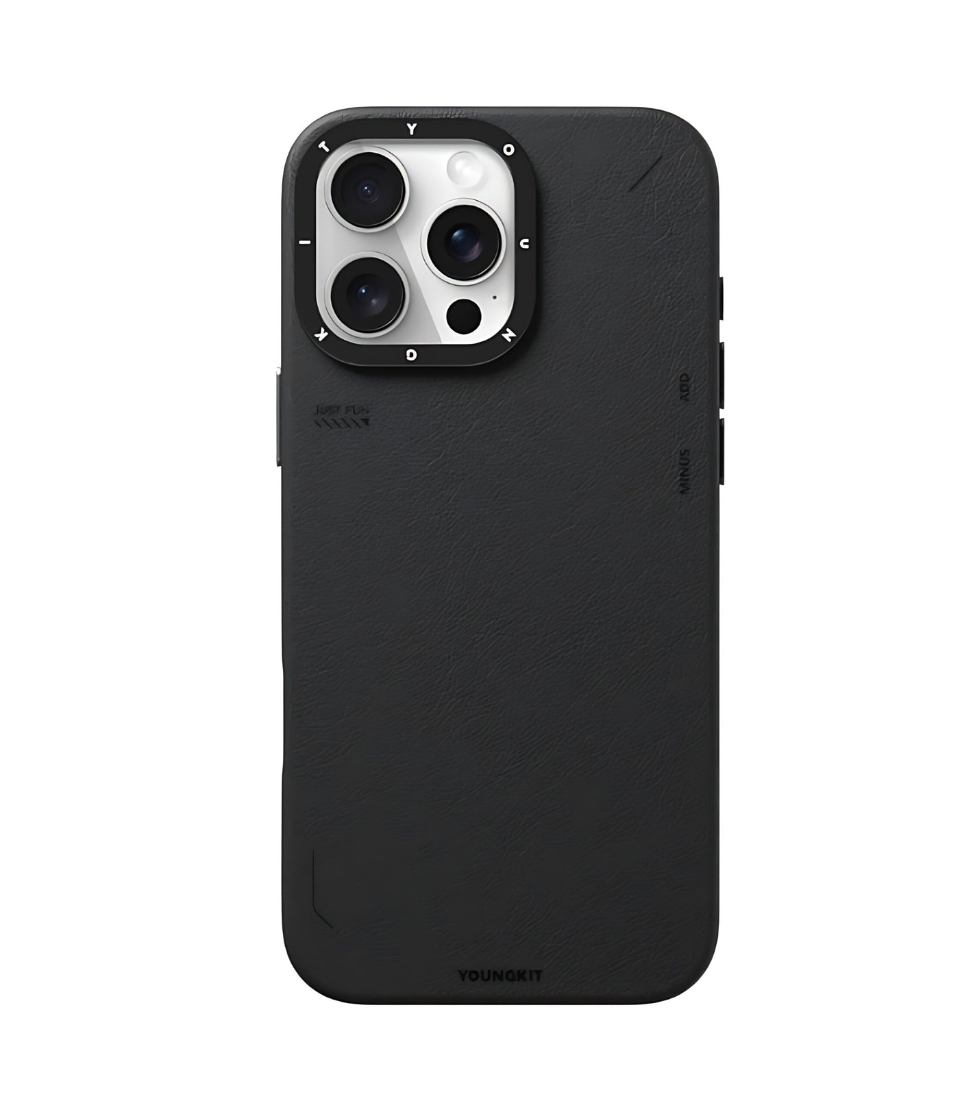 Cyber Grid Leather MagSafe Phone Case Cover for iPhone