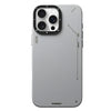 Cyber Grid Leather MagSafe Phone Case Cover for iPhone 16 Pro Max - Grey
