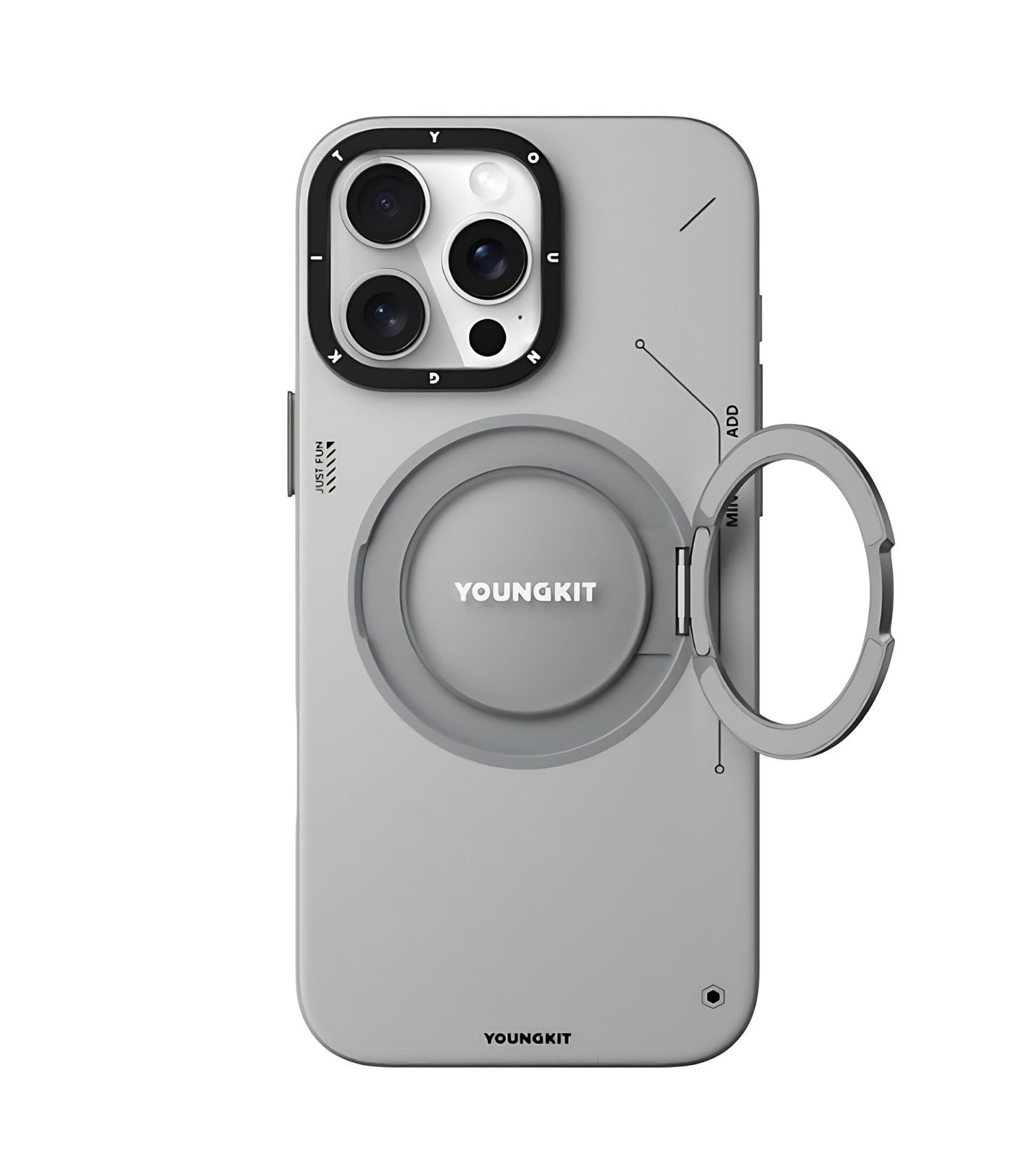 Leather 360° Spin Magnetic Stand With MagSafe Phone Case Cover for iPhone 16 Pro Max