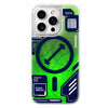 Cyberpunk Luminous MagSafe Case Cover for iPhone 16 Pro - Green