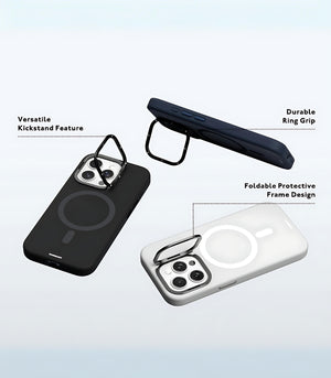 Gel Cream Series MagSafe Case Cover with Built-in Camera Stand for iPhone