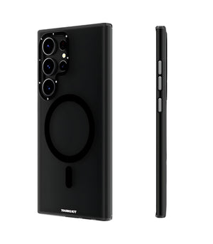 Hidden Sand Matte Texture Magsafe Phone Case Cover for Samsung S24 ultra Black