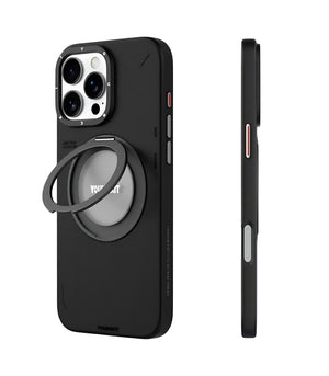 Leather 360° Spin Magnetic Stand With MagSafe Phone Case Cover for iPhone 15 Pro