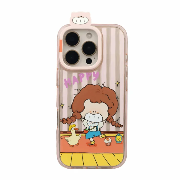 Bucksaa Happy Girl Phone Case Cover for iPhone 15 Pro Max