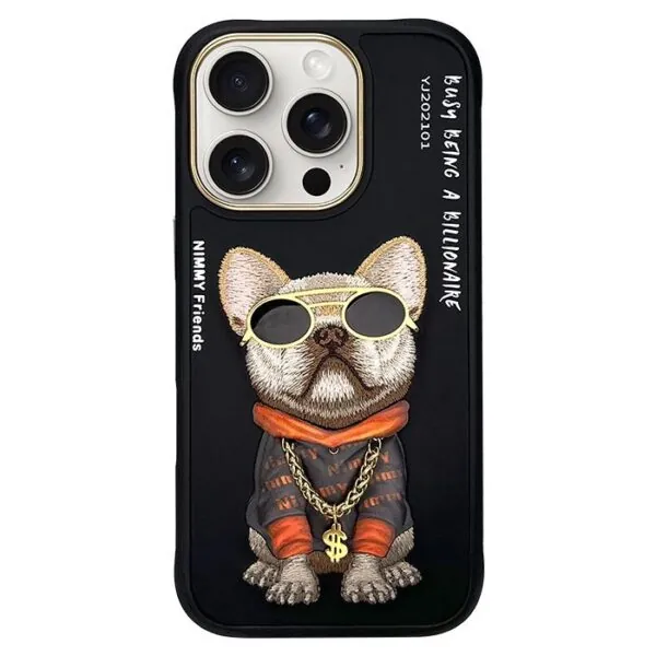 Nimmy Glasses Cute Series Little Rich Tycoon Phone Case Cover for iPhone 16 Pro Max